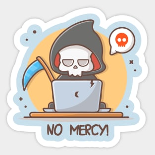 No Mercy Skull Sticker